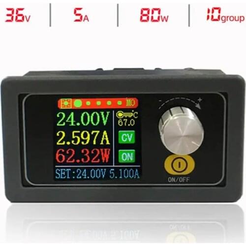 XYS3580 DC DC Buck Boost Converter CC CV 0.6-36V 5A Power Module Adjustable Regulated Laboratory Power Supply Variable