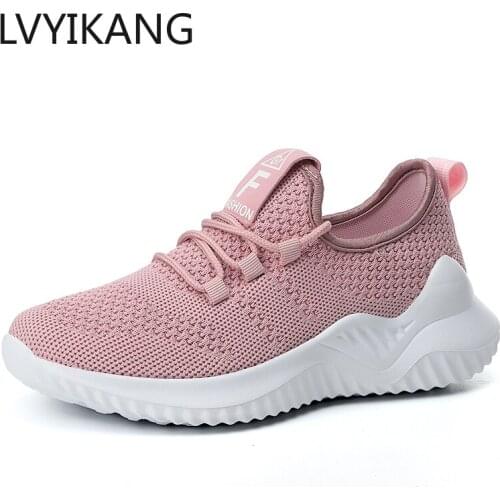 Women Fashion Casual Sneakers Trainers Breathable Mesh Ladies Flats Platform Shoes