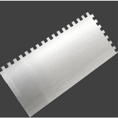 1PCS 28x12cm Plastering Finishing Trowel Steel Blade Plastic And Non-Stick Sharp Durable ABS Blade Handle Notched Square Z3L3