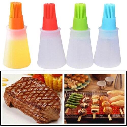 1 PC Portable Silicone Bottle Brush Barbecue Brush Oil Brush Liquid Oil Pastry Kitchen Baking BBQ Tool Kitchen Tools