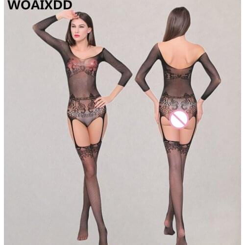 10 Styles Women Lingerie Bodystocking Lace Babydoll Nightwear Sexy Porn Bodysuit Fishnet Sleepwear G-string Underwear