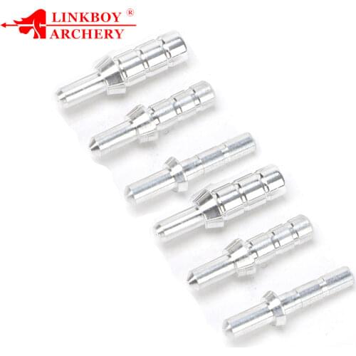 12pcs Linkboy Archery ID3.2/4.2/6.2mm Alu Pins Arrow Nock Aluminum & Carbon Arrow Shaft Shooting Crossbow Hunting DIY