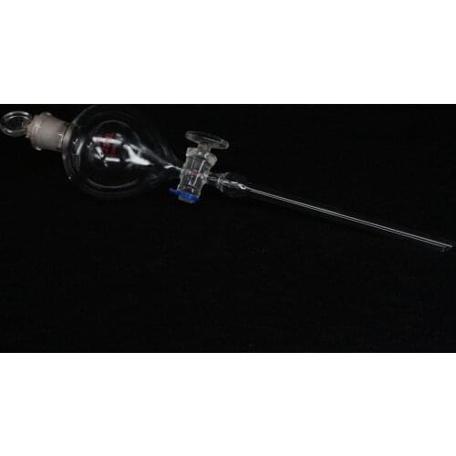 125ml Lab Glass Dropping Funnel Ball Shape With Glass Stopcock Metering Tool