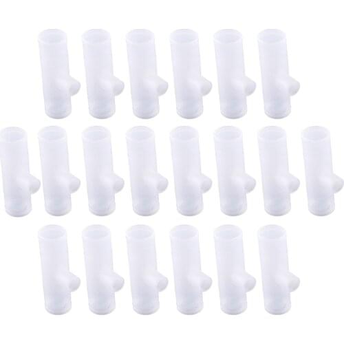 20pcs 1/2" New Tee Fittings Poultry Chicken Automatic Drinker Water Drinking Cup Nipples Connector for Broiler Breeder Duck Bird