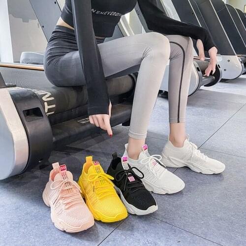 2021 Autumn Casual Running Sneakers Woven Womens Shoes Student Running Sports Shoes Womens Breathable Athletic Footwear