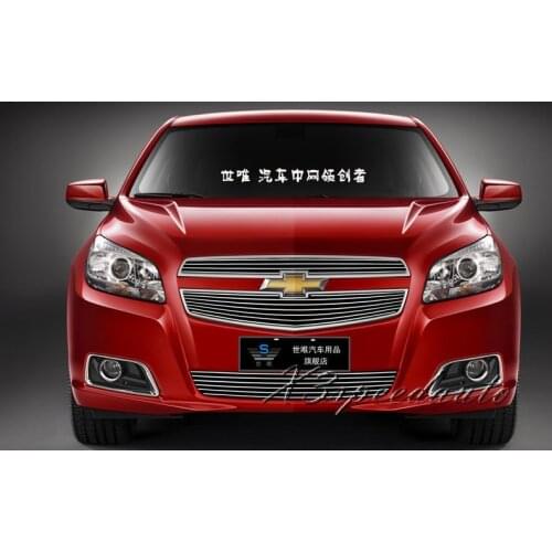 For Chevrolet Malibu 2012 2013 2014 Grill Grille Front Racing Cover High Quality New Aluminum Alloy 3PCS