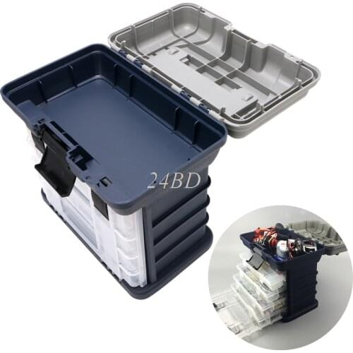 5 Layer Big Fishing Tackle Box Plastic Handle Fishing Box Carp Fishing Tools Fishing Accessories O02