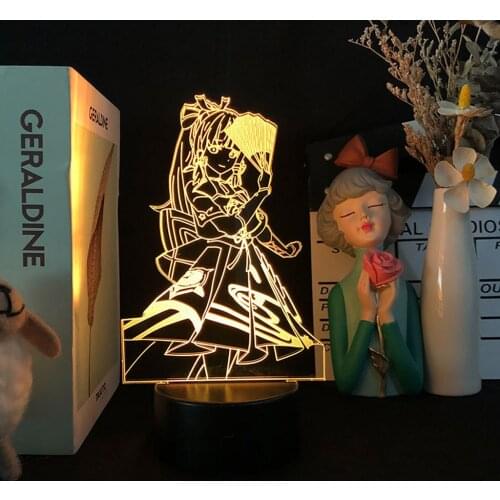 LED Night Light Kids My Hero Academia Anime Figure Lamp For Room Party Novelty Illusion Desktop Decor Indie Child Birthday Gifts