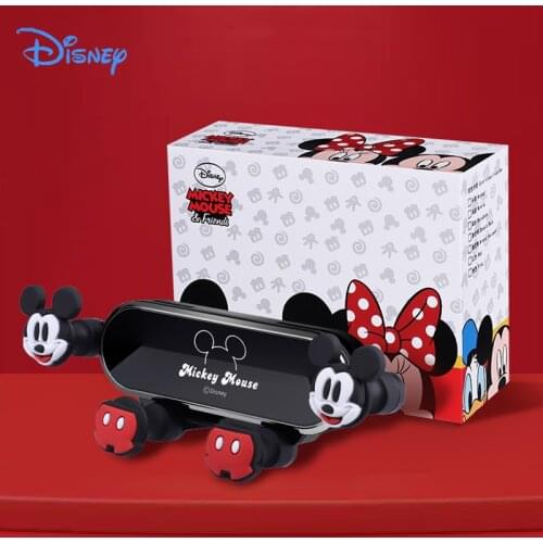 Disney Mickey Mouse Car Phone Holder Strip Car Air Outlet Mobile Phone Bracket Car Universal Navigation Gravity Holder