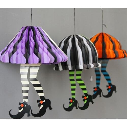 Halloween Lantern Dress Shape Decorative Hanging Lantern Paper Two Legs Unique Festive Halloween Ceiling Lantern Home Decor