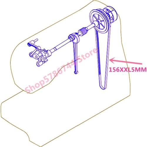 There Is Stock,Fast Delivery.Motor Drive Belt #007156XXL5 #B156156XXL-5MM For Singer 2250,2259,2263,8280,1507