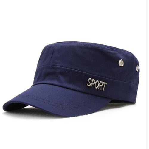 Letter sport Mens and womens outdoor leisure military hat fashion cotton flat caps all-match cap