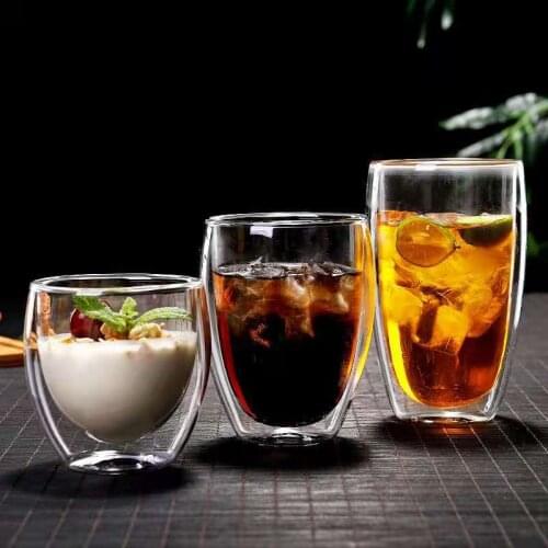 Cafe Coffee Mug Bodum Double Wall Glass Design Anti Scalding Heat Insulation Breakfast Milk Cup Tea Drinking Glasses Drinkware