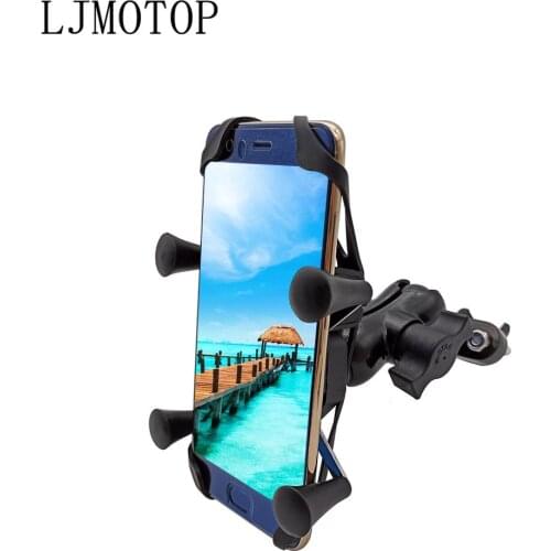 For Honda PCX 125 150 KAWASAKI Versys 650 KLZ1000 Z400 Motorcycle Phone Bracket Handlebar Holder With USB Any Smartphone GPS