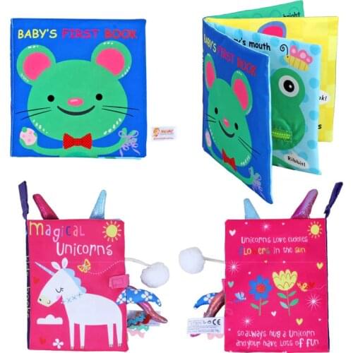 Multi-function Cloth Book Educational Enlightenment Toys with Ring Paper Play House Books Kids Learning English