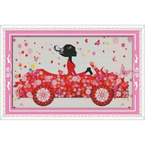 Colorful floats cross stitch kit cartoon 14ct 11ct count print canvas stitching embroidery DIY handmade needlework