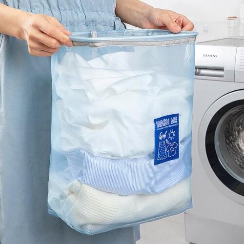 Organizer Nylon Gingham Laundry Basket Waterproof Large Capacity Laundry Hamper Dirty Clothes Storage Basket Toy Home Foldable