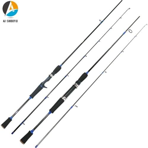 New Lure Fishing Rod 1.8/2.1/2.4 2 Sections Lure 10-30g Carbon Fiber Fishing Pole Spinning/Casting Carbon Rod Fishing Tackles