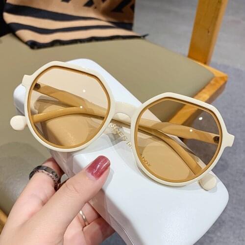 Fashion Women Round Sunglasses Luxury Brand Designer Vintage Ladies Sun Glasses Female Shades Oculos de sol Feminino