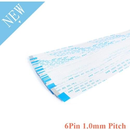 10PCS FFC Ribbon Flexible Flat Cable 6 Pin 1.0 MM Pitch With 6cm 10/15/20/25/30/40CM Length Forward Direction Flat Wire Cable