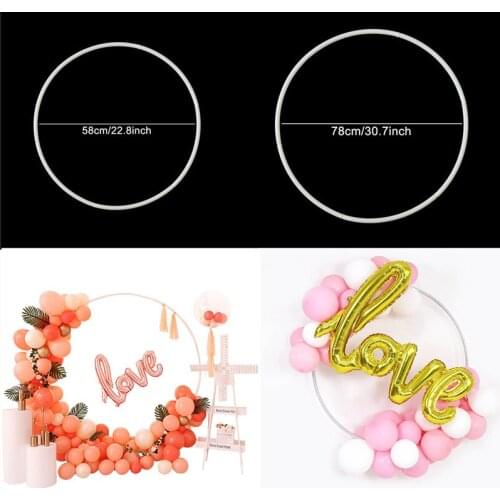 58/78/98cm Circle Balloon Garland Ballon Accessories Plastic Ring Stand Arch Frame Wreath Wedding Birthday Background Decoration