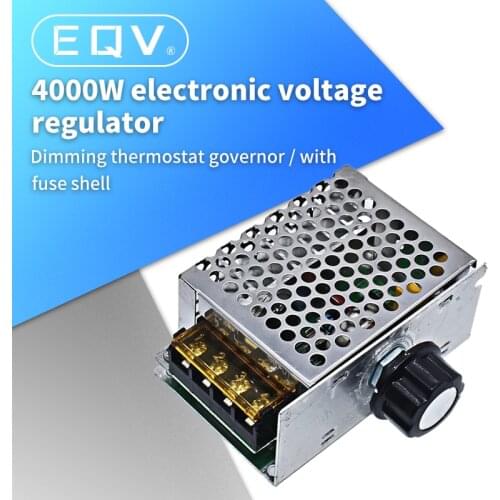 Professional Voltage Regulators 4000W 220V High Power SCR Speed Controller Electronic Voltage Regulator Governor Thermostat BS