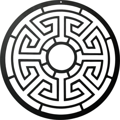 Simple And Elegant Black Metal Wall Hanging Retro Hollow Decor Ornaments Bedroom Living Room Home Sample Room Art Wall Hanging