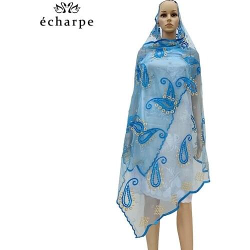 SALES SCARF ! African Women Scarf Soft Big Size Chemical Mesh Scarf Daily Scarf Islamic Dubai Pray Wraps TH128