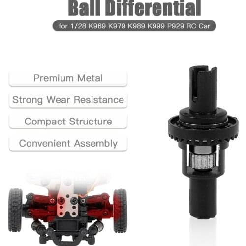 Adjustable Ball Differential 1/28 RC Car Parts Upgraded Ball Bearing Ball Joint Kit for WLtoys K989 RC Car