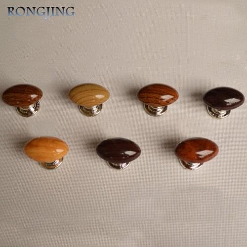 10pcs Kitchen Cabinet Drawer Knobs oval Cupboard Handles Dresser Knob ABS Closet Cabinet Wine Bars Wooden Round Cabinet Pulls
