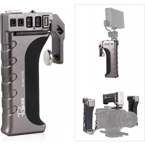 ROLUX RL-BD1170N Handle Battery Grip Power Supply For Light Camera Monitor for Bmpcc 4K 6K Camera Cage Handle Grip