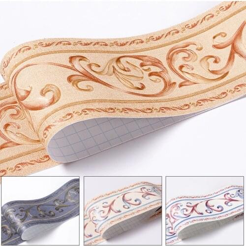 Tile Wall Sticker DIY Self Adhesive Waterproof Wallpaper Border Skirting Line Sticker Wall Decal Home Decor for Kitchen Bathroom