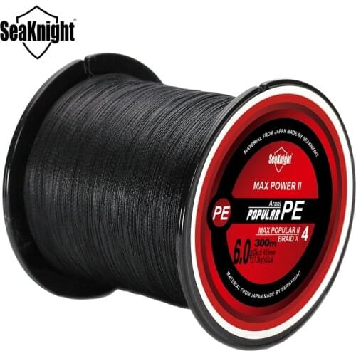 SeaKnight 300M Braided Line 4 Strands 8-60LB Fishing Braid Wire Braided Fishing Line Japan Super Strong