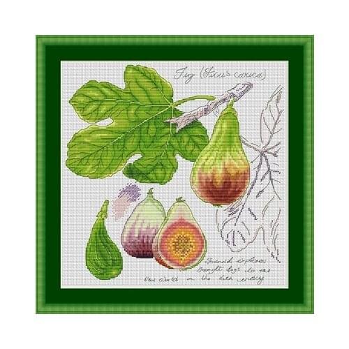 Shadow Fruit Series-Figs Needlework,For Embroidery,DIY 14CT Unprinted Arts Cross stitch kits Set Cross-Stitching Home Decor