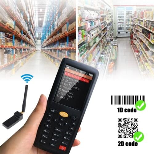 NETUM PDA Barcode Scanner Wireless USB POS Handheld 2D 1D Portable Data Terminal Inventory Device 300M Transmission Range