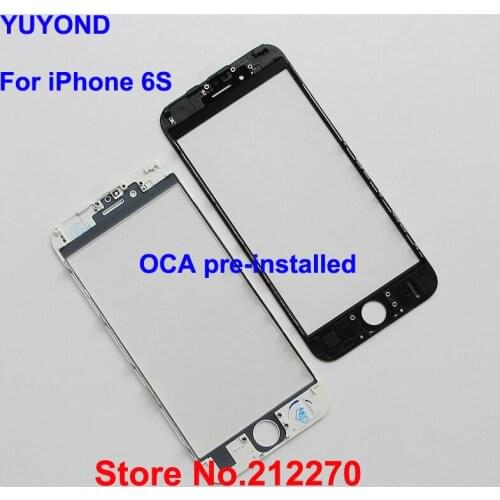 YUYOND Outer Glass With Frame Bezel + OCA Pre-installed For iPhone 6S High Quality Wholesale Free DHL EMS