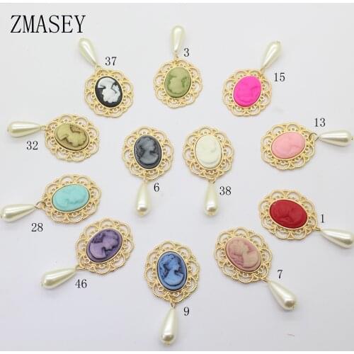 Wholesale Price Water Drop Pearl Brooch Button 5pcs/Lot47x25mm Sewing Alloy Button Decoration Accessories DIY Sewing Exquisite