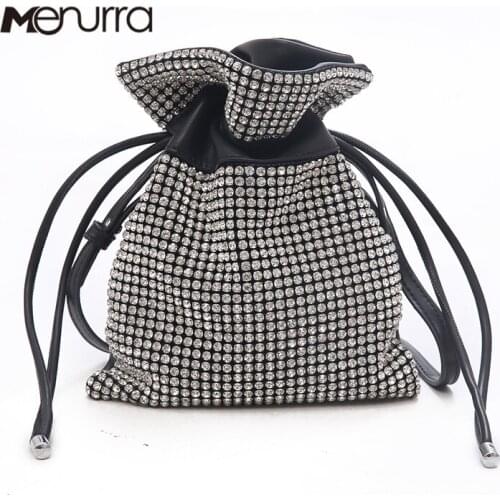 Womens diamond bucket Bags Tote Bags Crystal Bling Bling Fashion Lady Bucket Handbags Vest Girls Glitter Purses Brand