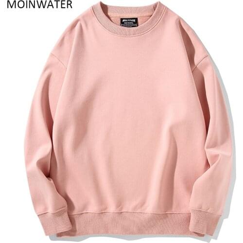 MOINWATER 2021 New Women Warm Sweatshirts for Cold Winter Female Thick Fleece Hoodies Lady Black White Casual Tops MH2018
