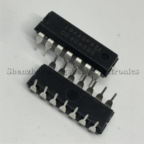 10PCS/LOT NEW CD4093BE HEF4093 HCF4093 DIP-14 Schmitt trigger 4093 chip
