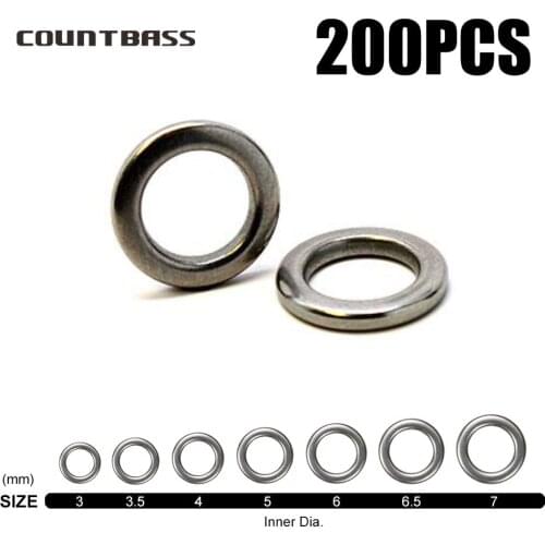 200pcs Heavy-duty Stainless Steel Solid Rings Fishing Jigging Rings Terminal Tackle, Lure Component