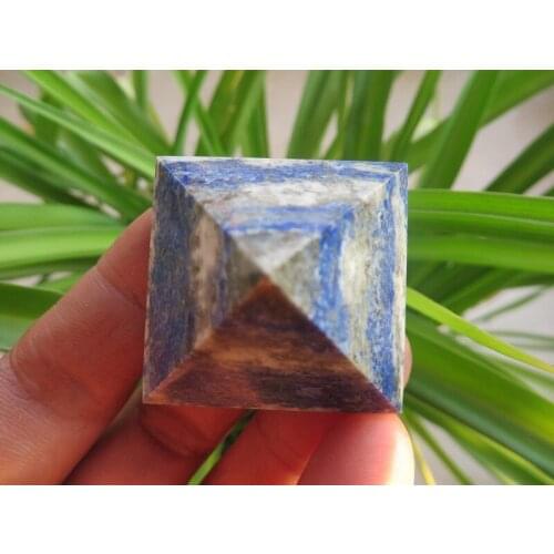 AA Rare Nature Blue Lapis Lazuli Crystal Pyramid Point Healing 36.6g