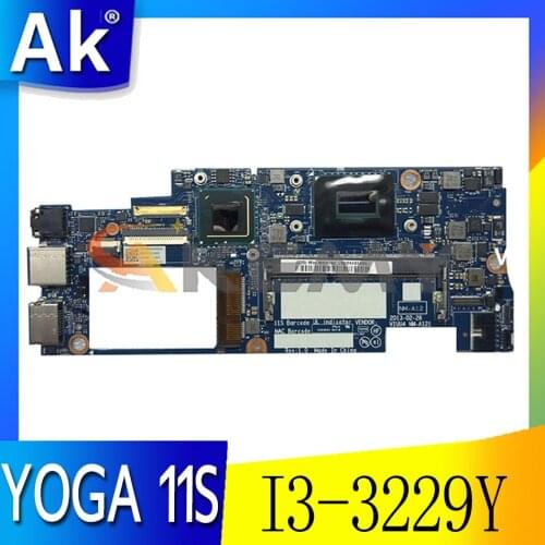Akemy VIUU4 NM-A121 Motherboard For Lenovo YOGA 11S Laptop Motherboard CPU I3 3229Y DDR3 100% Test Work