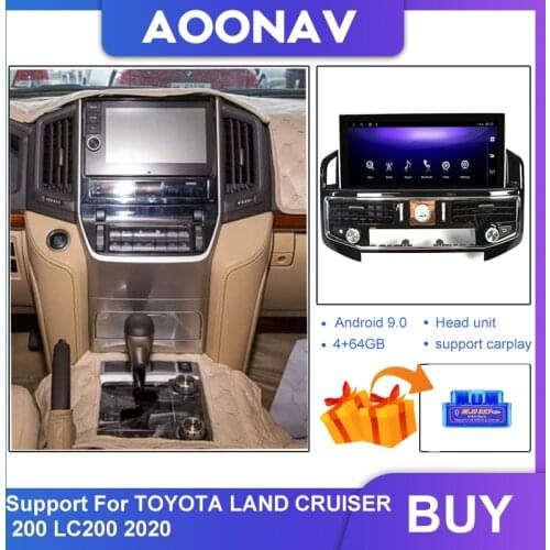 Horizontal Screen Android10.0 Car Radio 2 Din For TOYOTA LAND CRUISER 200 LC200 2020 Auto Radio GPS Navigation Multimedia Player