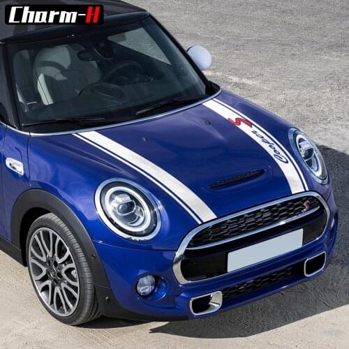 Car Styling Hood Decal Engine Cover Rally Line Bonnet Stripe Cooper S Graphic Sticker for MINI Cooper F55 F56