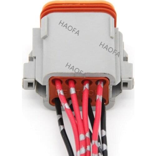 Free shipping for excavator parts 312B/320B C D filler door motor 7 harness plug
