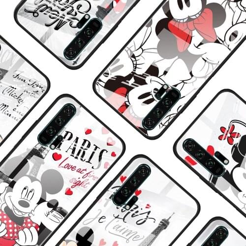 Mickey Minnie in London for Honor 30 20 10 9X Pro Plus Lite 8X Huawei Y8P Y6P Y5P Y9 Y7 Y6 2019 Tempered Glass Phone Case