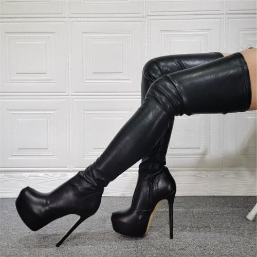 Dovereiss Fashion Womens Shoes Winter Zipper Elegant Pure color Waterproof Stilettos heels Over the knee boots sexy 36-47