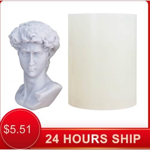 David Plaster Portrait Candle Mold Aroma therapy Candle Plaster DIY Material Mold Silicone Candle Molds 3d Silicone Candle Molds