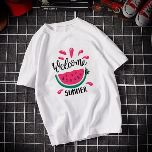 Pineapple Fruit Clothing T-shirt Fashion Women Tee Top Graphic T Shirt Casual White Round Neck Female Tee Shirts